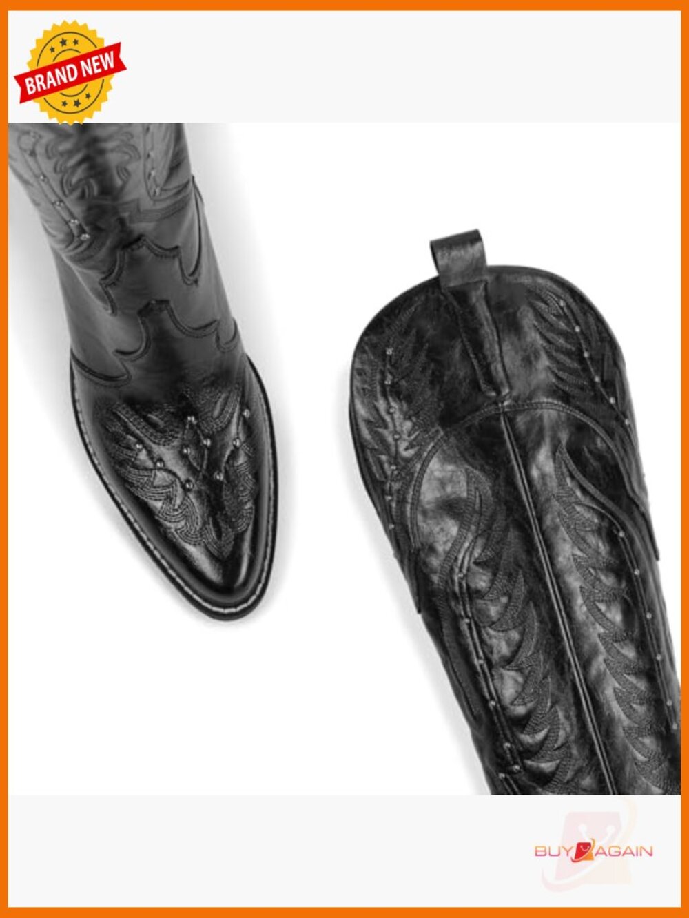 Over the Knee Western Boots Wide Calf Chunky Heel Pointed Toe - Picture 2 of 6